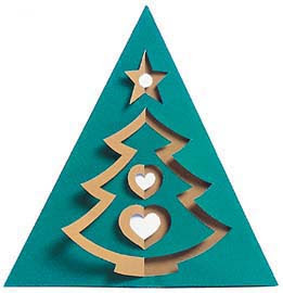 easy card card simple trees ideas star  card christmas fun craft pop paper 3d  Paper craft up  christmas