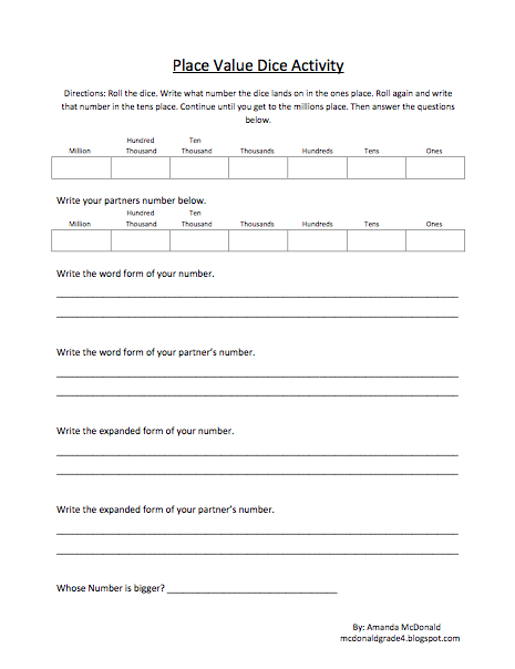 Printables Expanded Form Worksheets 4th Grade form worksheets 4th grade davezan standard davezan