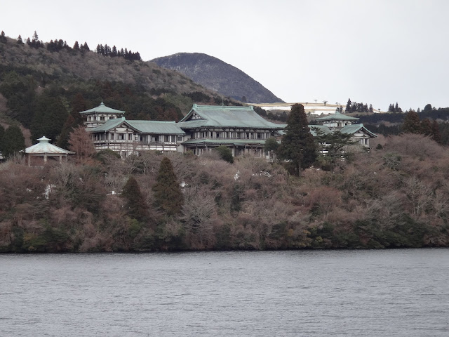 Hakone Detached Palace Garden can be seen while cruising along the Lake Ashinoko in Japan Hakone Detached Palace Garden can be seen while cruising along the Lake Ashinoko in Japan