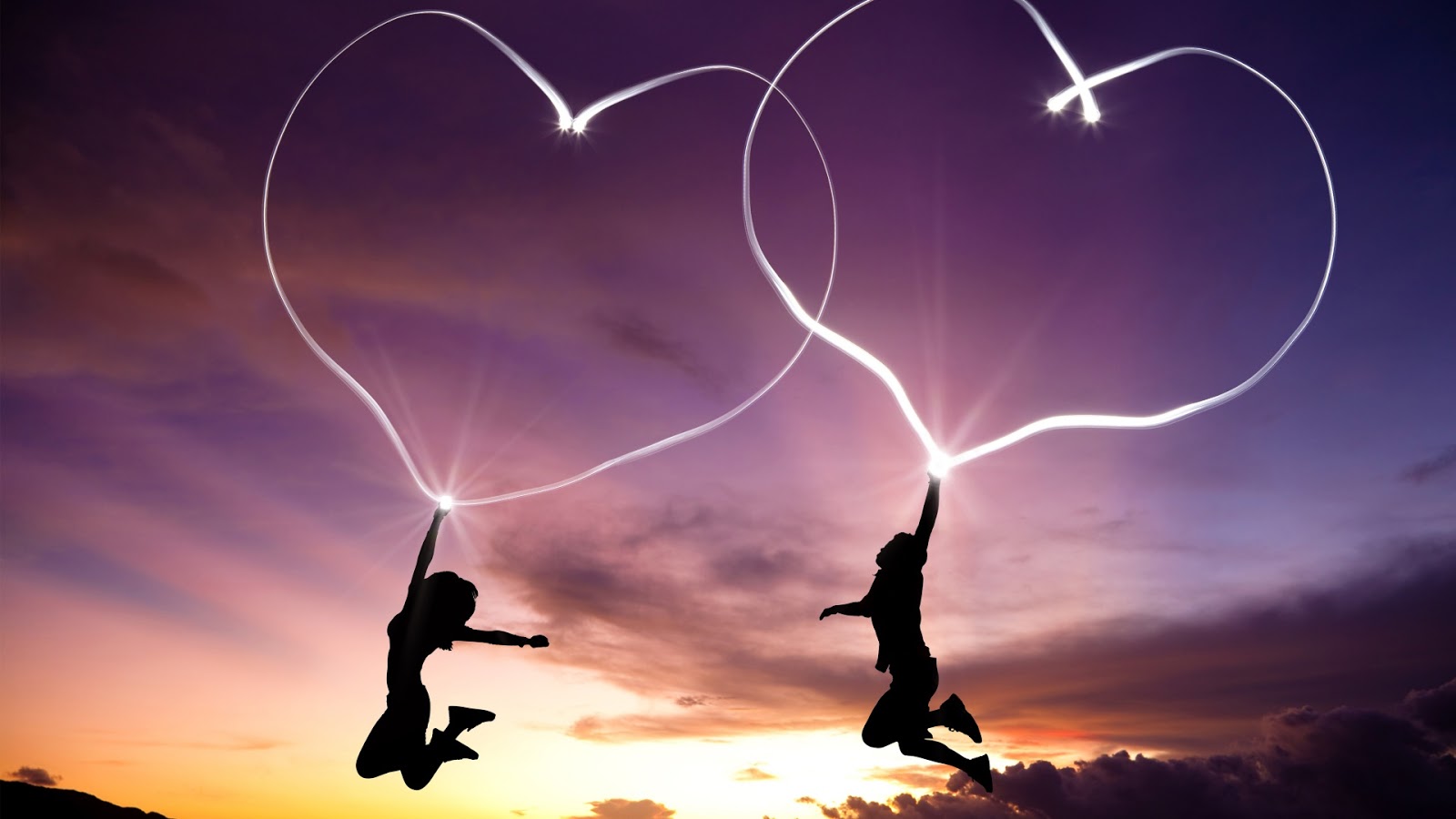 Love Hearts Pair 1920x1080 Wallpaper