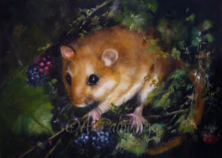 AZPAINTINGS : Dormouse and Blackberries