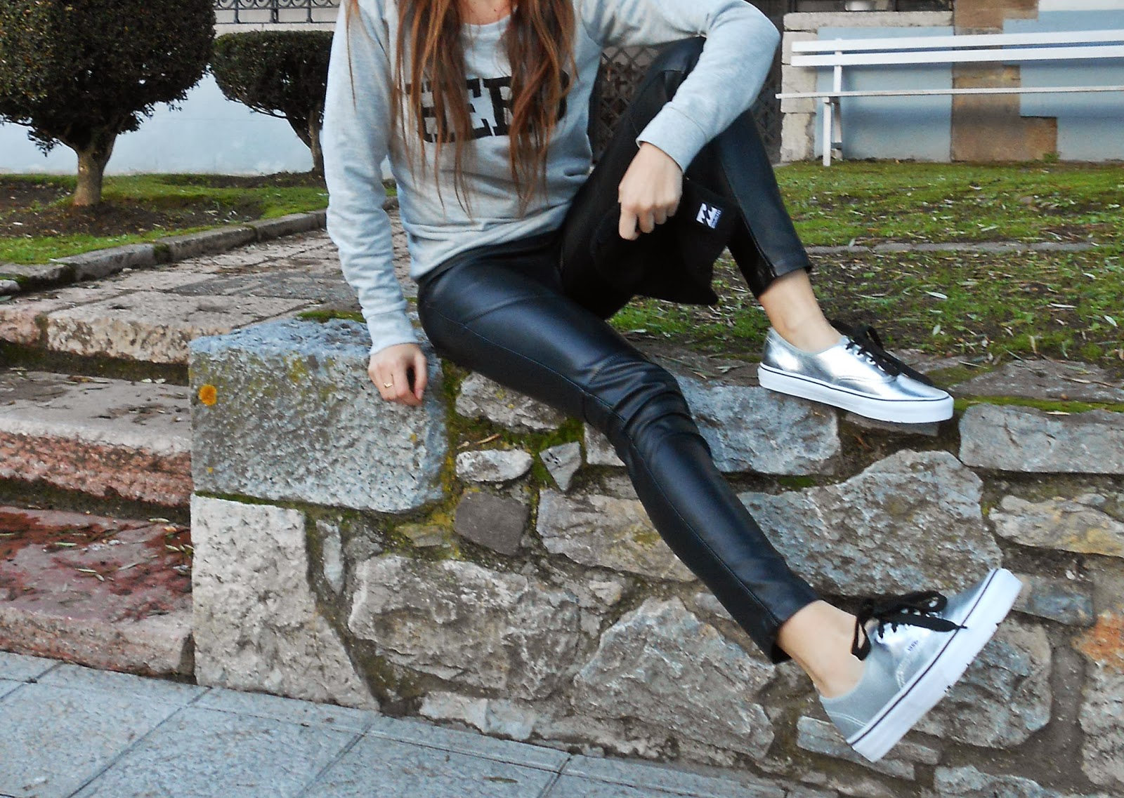 All Over Sequin Vans authentic metallic leather