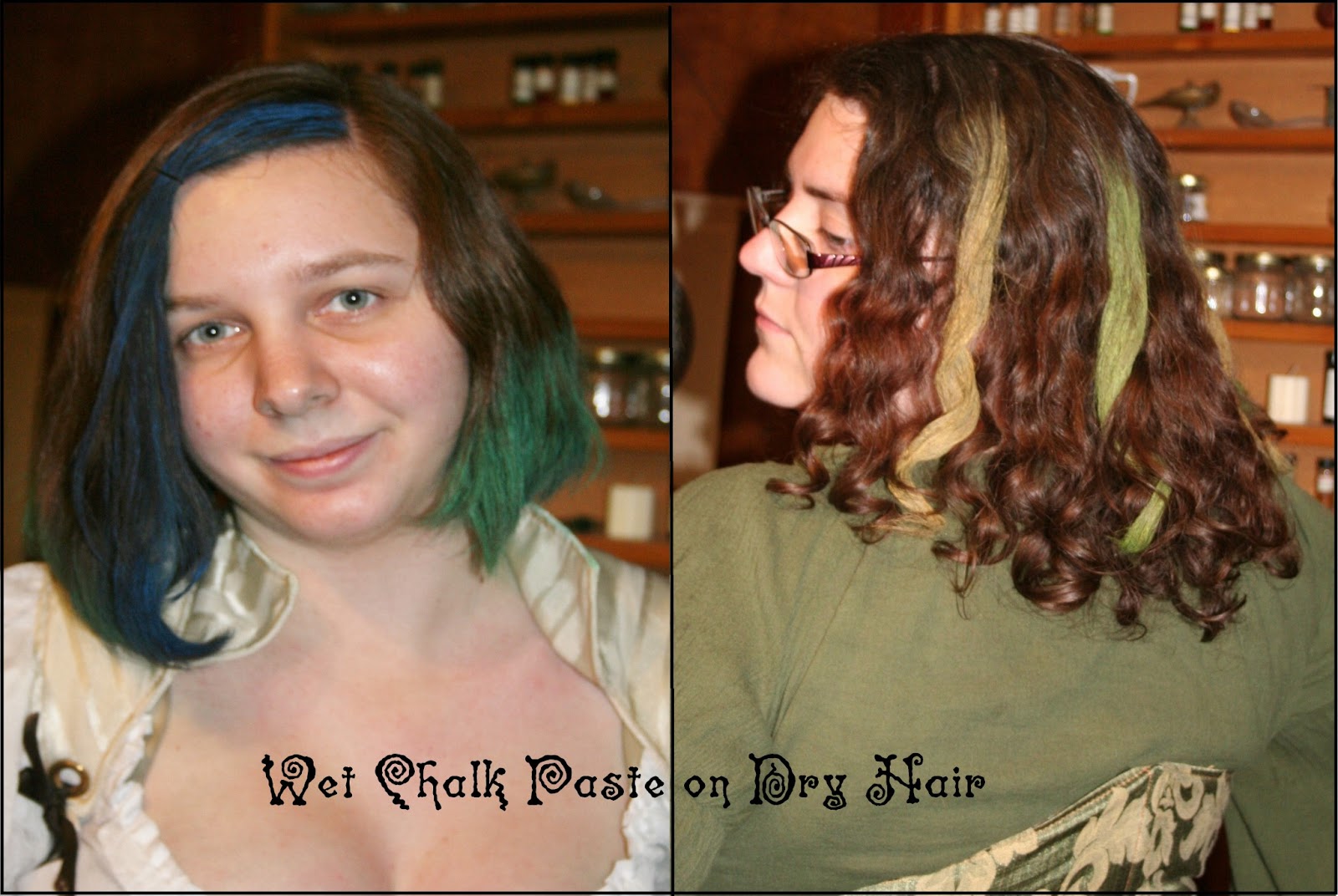 Green and Blue Hair Streaks: Pros and Cons of Using Hair Chalk for Temporary Color - wide 5