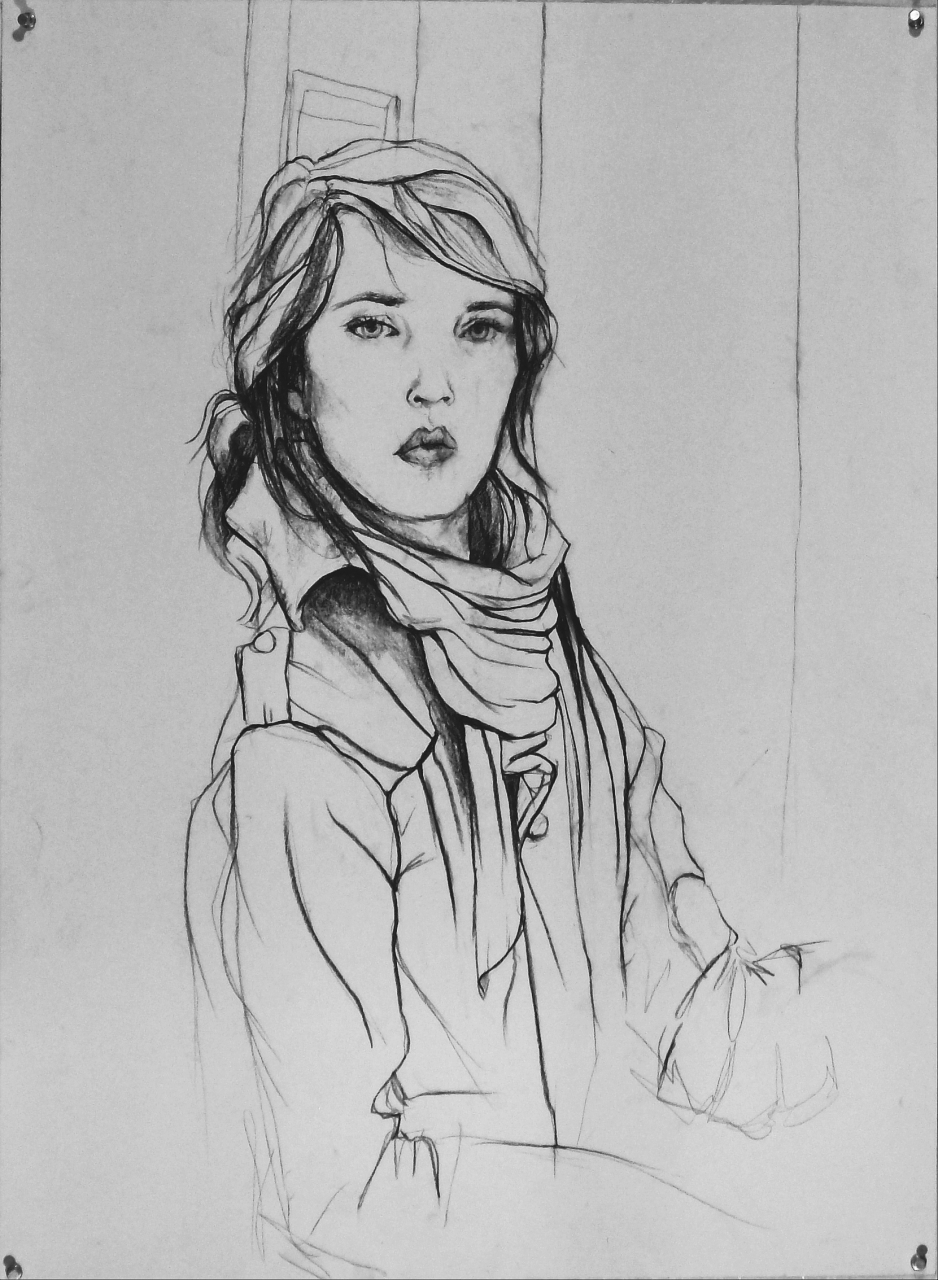 Basic Drawing 1: Self-Portrait: Controlled Contour