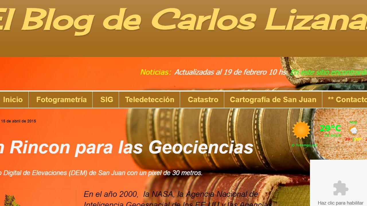 Acceso al blog de Carlos Lizana