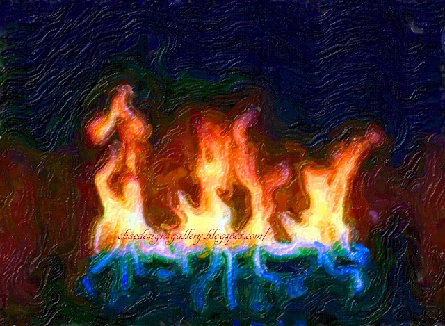 work of art - abstract-painting - Painted Flame