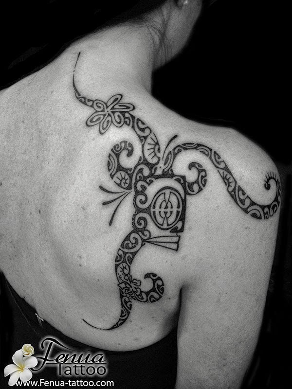 Femme Tiki Tattoo - tatouage polynésien femme