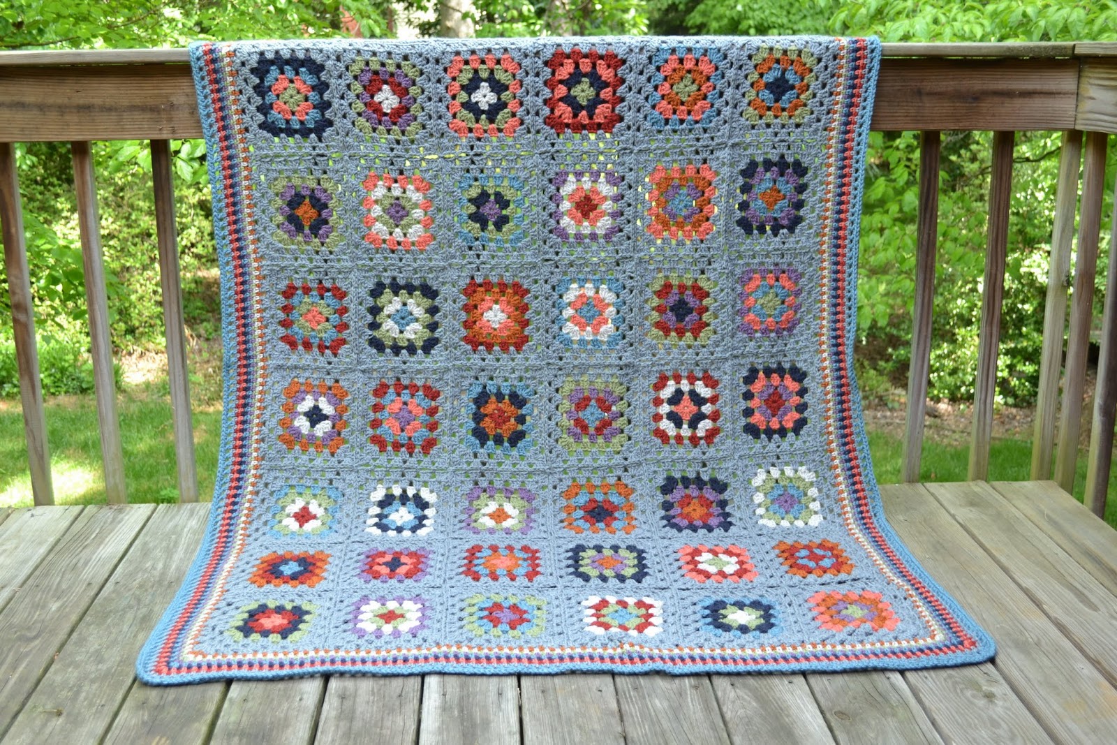 Granny Square Flair Mom's finished granny square afghan