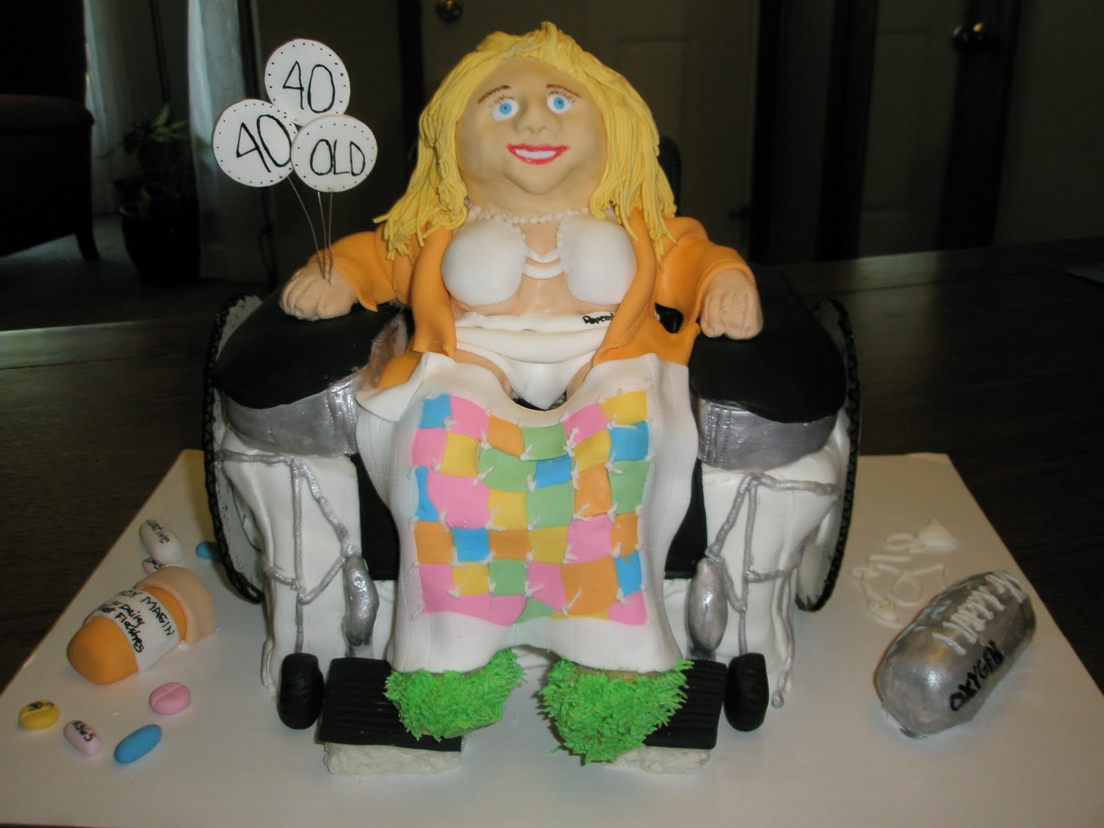T.L.A CAKES Wheelchair Cake 40th Birthday