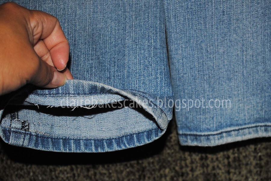 My Life as a MOM DIY Easy way to HEM your jeans without cutting, but you can cut it LOL!