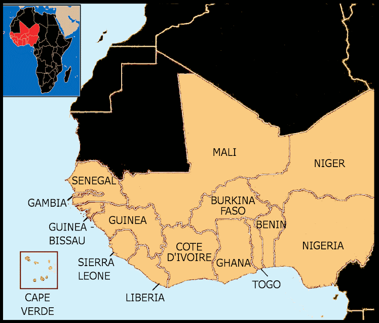 Countries in West Africa