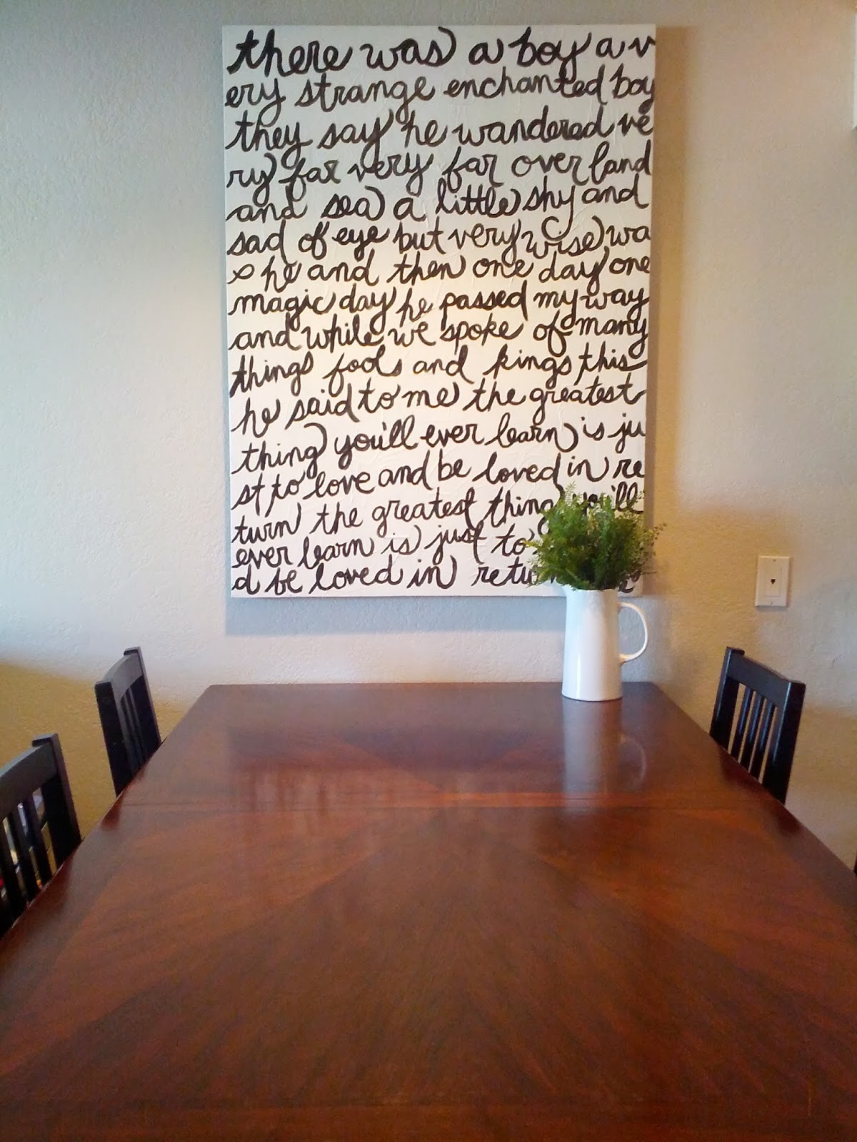 The Framed Lady project 1 of 25/NATURE BOY SCRIPT PAINTING