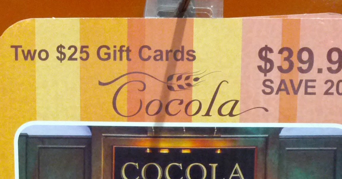 Two 25 Cocola Bakery Gift Cards for 39.99 Costco Weekender