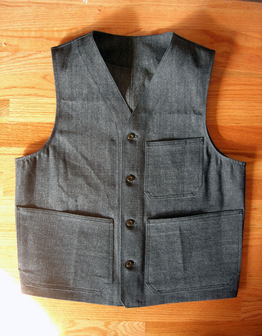 Russell's Shirts Chambray Canvas Work Vest