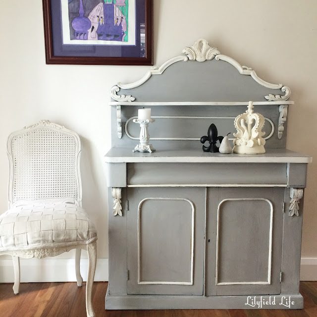 Vintage chiffonier from Lilyfield life painted in ASCP Paris grey