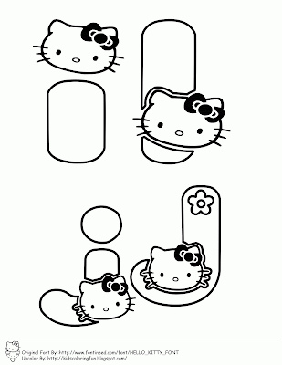 Hello Kitty Coloring Pages Alphabets
