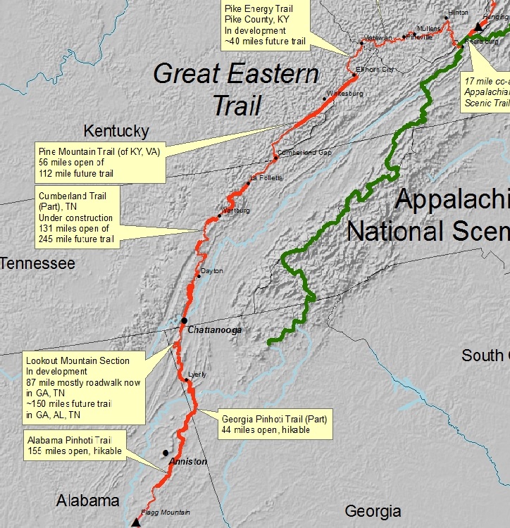 Pinhoti Trail Map Georgia Get Hiking: Loop Hikes, Part 2: The Big Southeastern Appalachian Loop