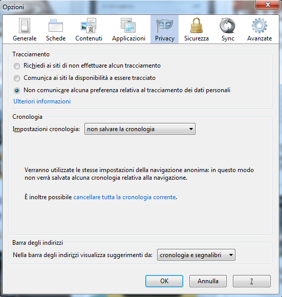 modalità privata firefox modalità privata firefox