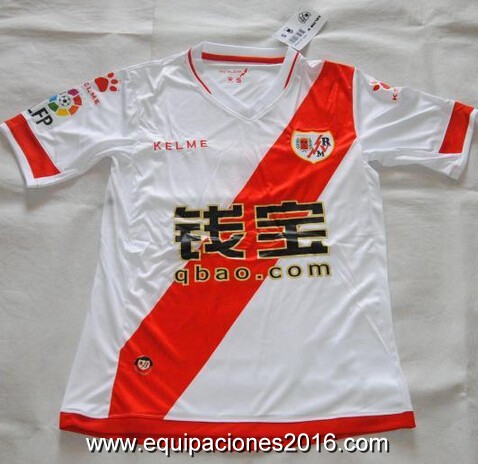 Camisetas de futbol baratas 2016: Replicas camiseta Rayo Vallecano 2016