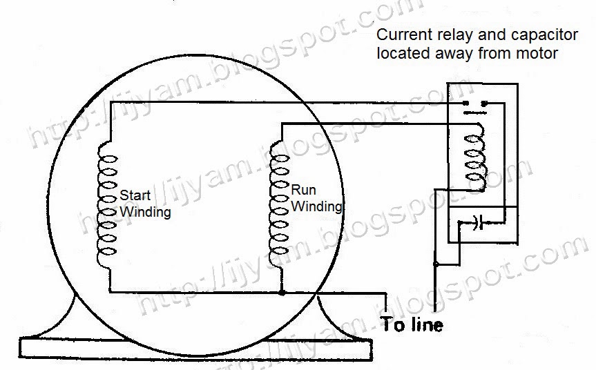 Electrical Control Circuit Schematic Diagram of Capacitor Start Motor
