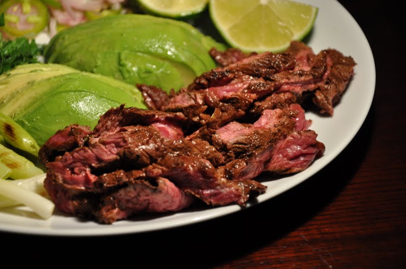 Slice of Rice Ancho and CocoaRubbed Skirt Steak Tacos