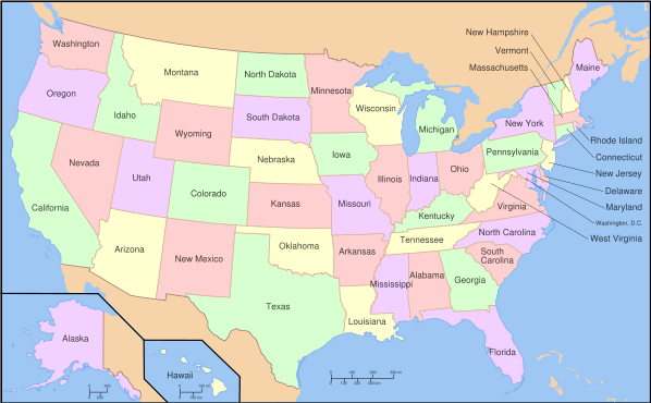 Printable Map of US States with Cities | Map Of Nevada State Printable
