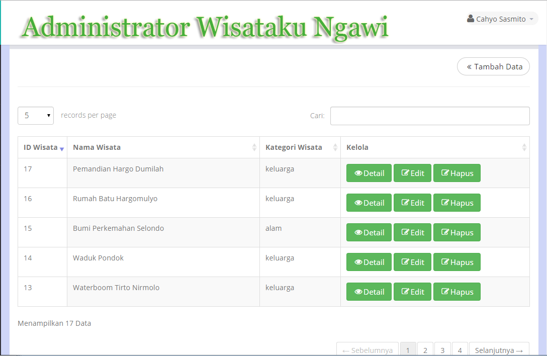 download source code web pariwisata