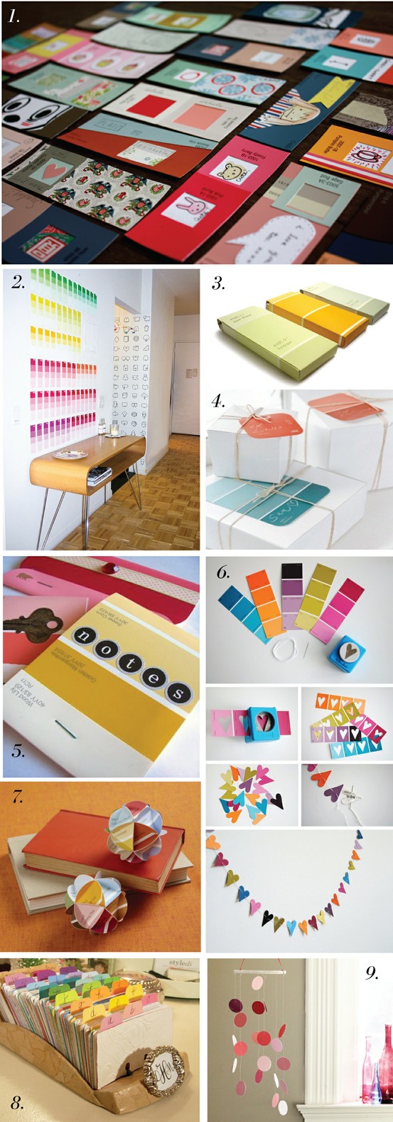 Carpe Quiltem Paint swatch craft ideas