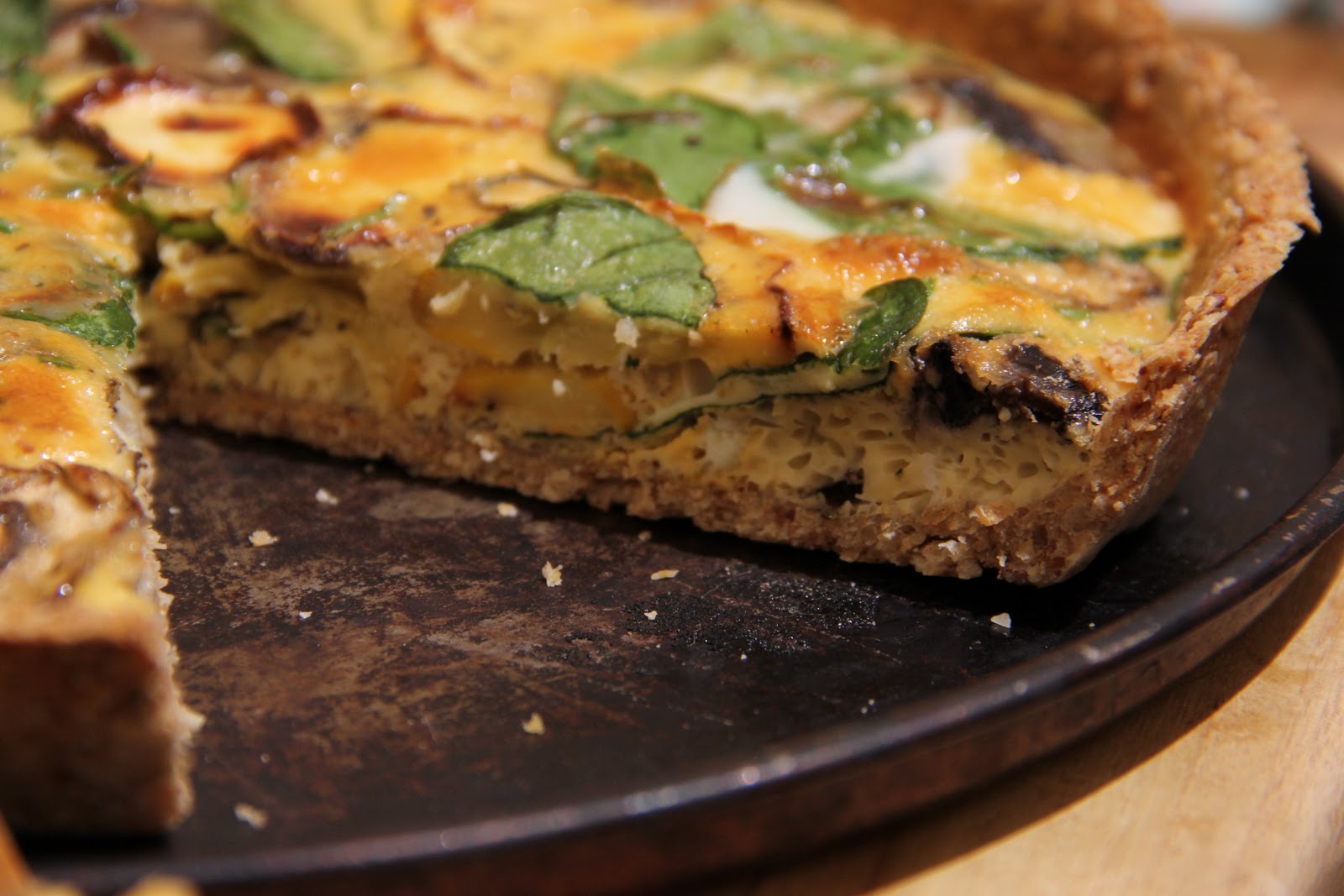 bona food Roasted Squash and Mushroom Whole Crust Quiche