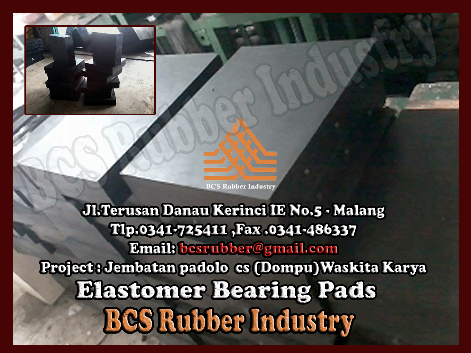 Standart Rubber Material “Elastomeric bearing pads” dan “Rubber Fender”BCS Rubber Industry. Elastomer Bearing Pads,karet Bantalan jembatan,Bantalan Elastomer,Elastomer Bearing Pads polos,Elastomer Bearing Pads Laminated,elastomer Jembatan,Elastomer Bantalan,Elastomeric bearing Pads