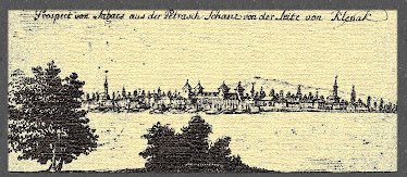 Pogled na Šabac iz Klenka u vreme kada je grad bio u rukama Turaka / oko 1800 /.