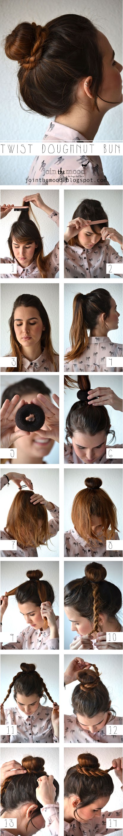 How To Make Twist Doughnut Bun For Your Hair
