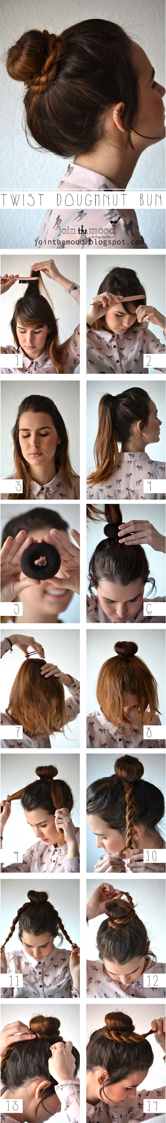 New Short Hair Styles: How To Make Twist Doughnut Bun For Your Hair