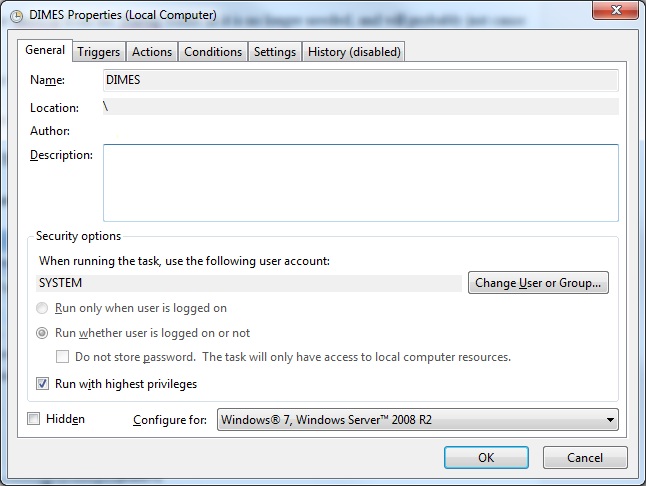 Task window