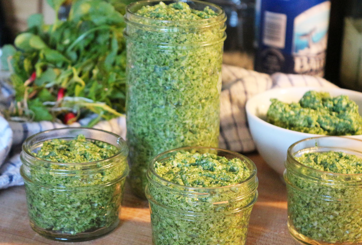 66 Square Feet (The Food) Garlic mustard pesto