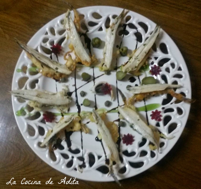 Snacks, Boquerones En Vinagre, Con Espina En Tempura
