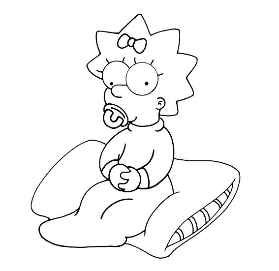 Laminas Para Colorear Coloring Pages Maggie Simpson Para Dibujar Pintar Colorear Recortar Y Pegar Bart simpson jugando al futbol. laminas para colorear coloring pages