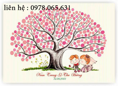 vẽ tranh in dấu vân tay vẽ tranh vân tay,tranh vân tay đám cưới