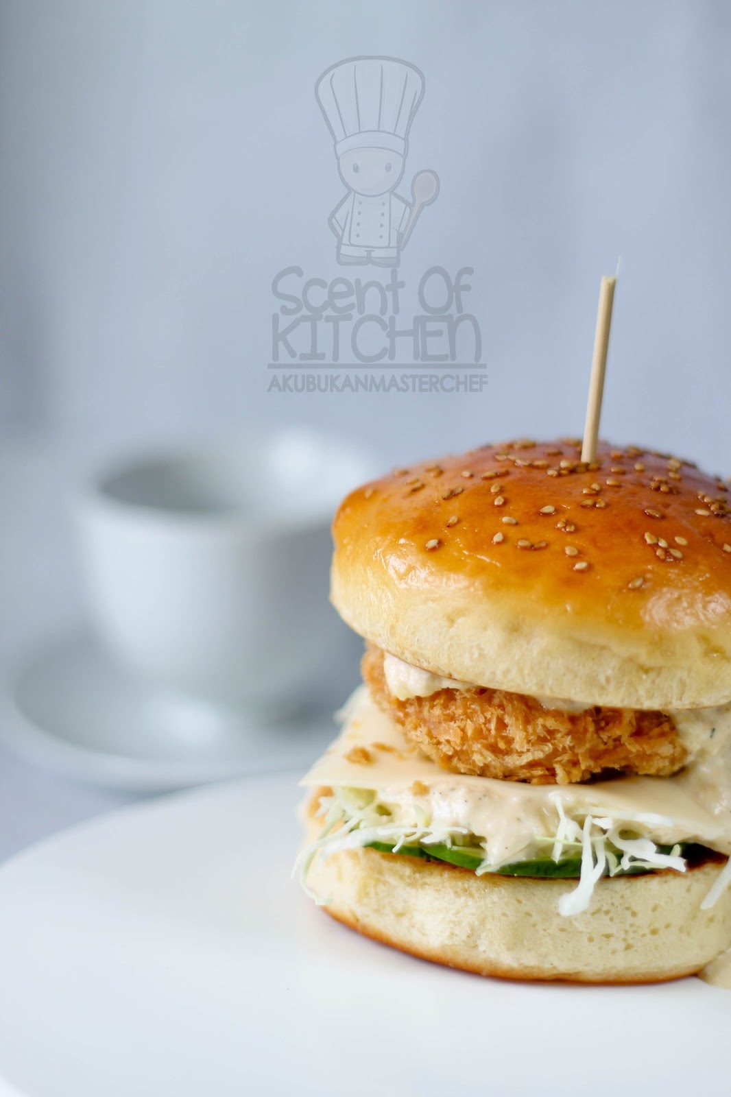 Resepi 213 Homemade Salmon Fillet Burger with Tartar Sauce