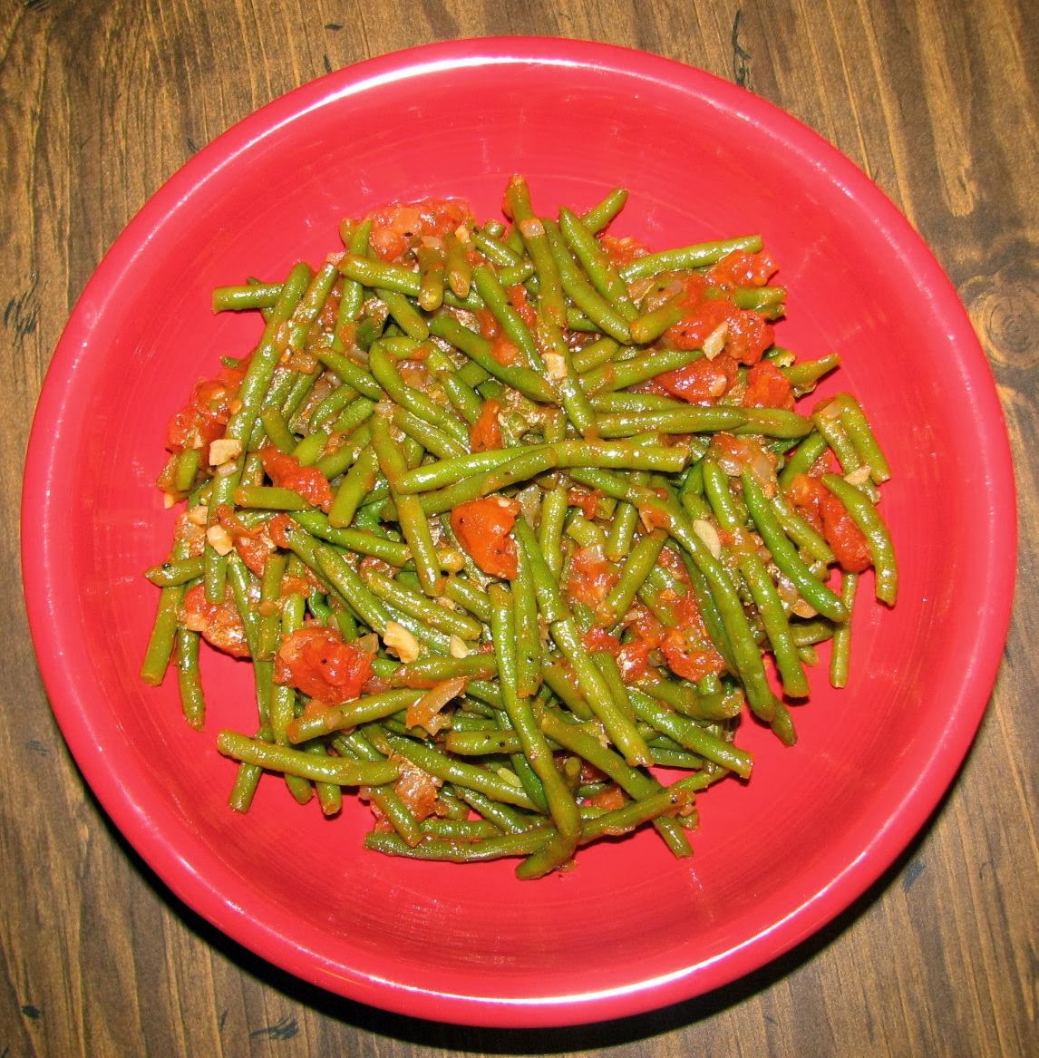 Shel's Kitchen Sauteed Green Beans with Tomatoes