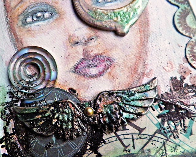 Scraps of Darkness scrapbook kits: Mixed media steampunk portrait canvas by Lisa Novogrodsk, created with our Sept. Tanya's Industrial Odyssey kit. Our available kits are here: www.scrapsofdarkness.com Scraps of Darkness scrapbook kits: Mixed media steampunk portrait canvas by Lisa Novogrodsk, created with our Sept. Tanya's Industrial Odyssey kit.