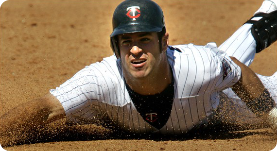 No doubt Joe Mauer hurt himself during this play