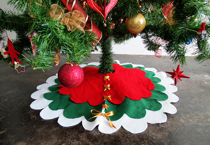 no sew christmas tree skirt ohoh blog no sew christmas tree skirt ohoh blog