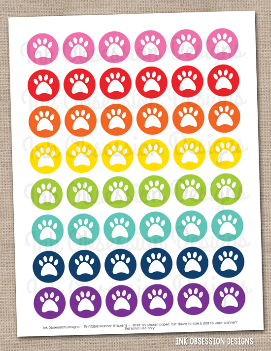 Ink Obsession Patterns: Fresh Printable Planner Sticker PDFs image about Circle Printable Stickers known as Ink Obsession Plans: Contemporary Printable Planner Sticker PDFs