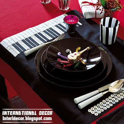 Interior decoration, furniture in the form of piano keys