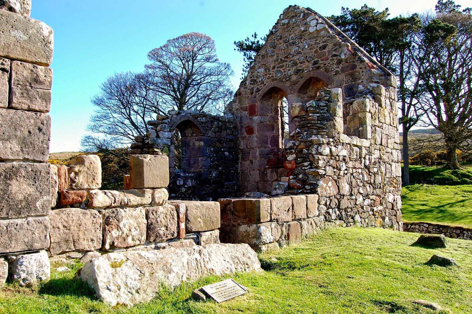 Hog-back tombstone, St. Blane's Church, Isle of Bute