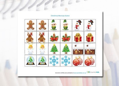 Christmas memory game From The Heart Up.: More Christmas Games for Kids