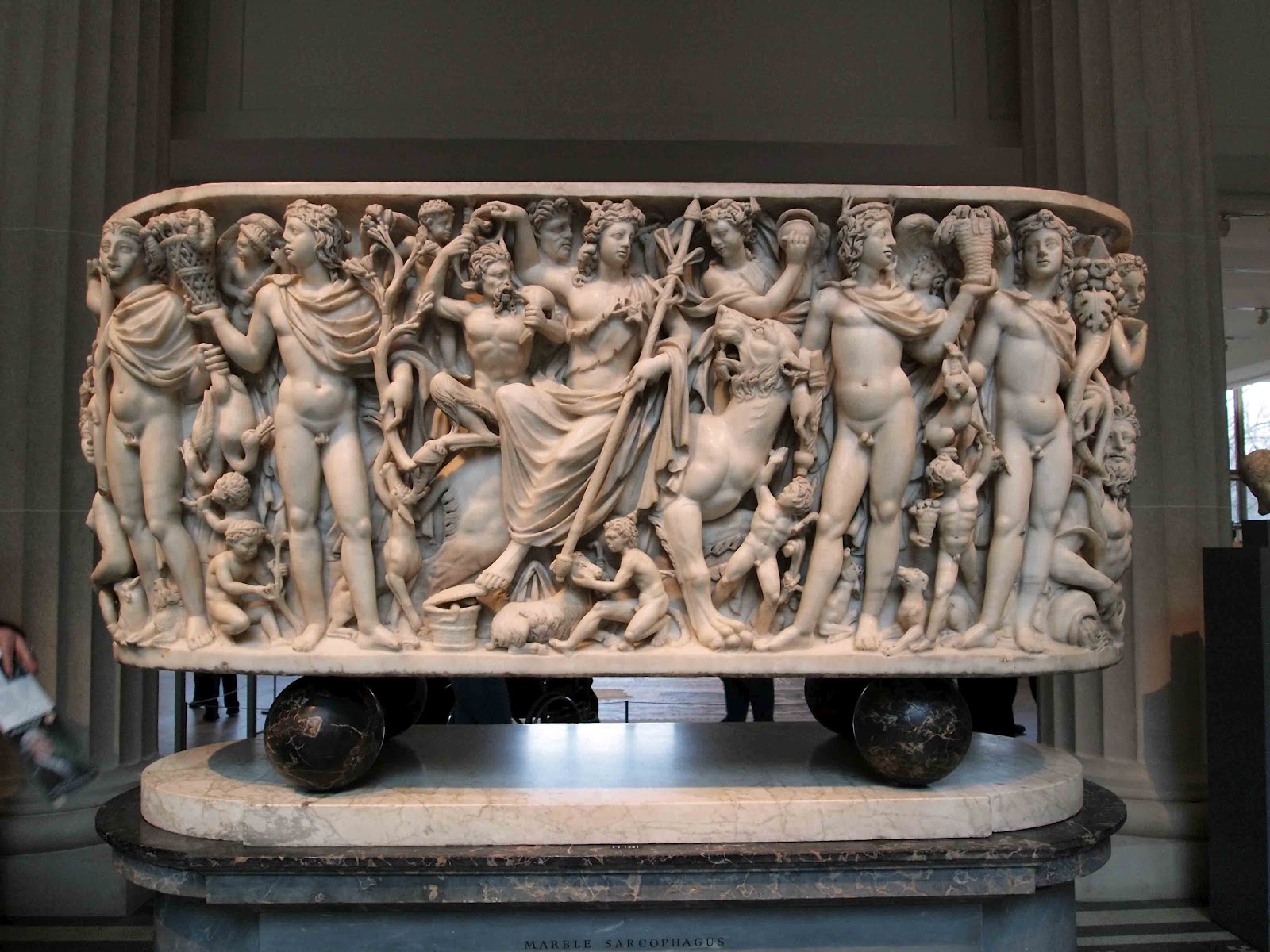triumph of dionysos and the seasons sarcophagus Roman relief: dionysus roman relief from the so-called badminton sarcophagus, representing the triumph of dionysus and the four seasons marble, c260-270 ad. triumph of dionysos and the seasons sarcophagus Roman relief: dionysus roman relief from the so-called badminton sarcophagus, representing the triumph of dionysus and the four seasons marble, c260-270 ad.