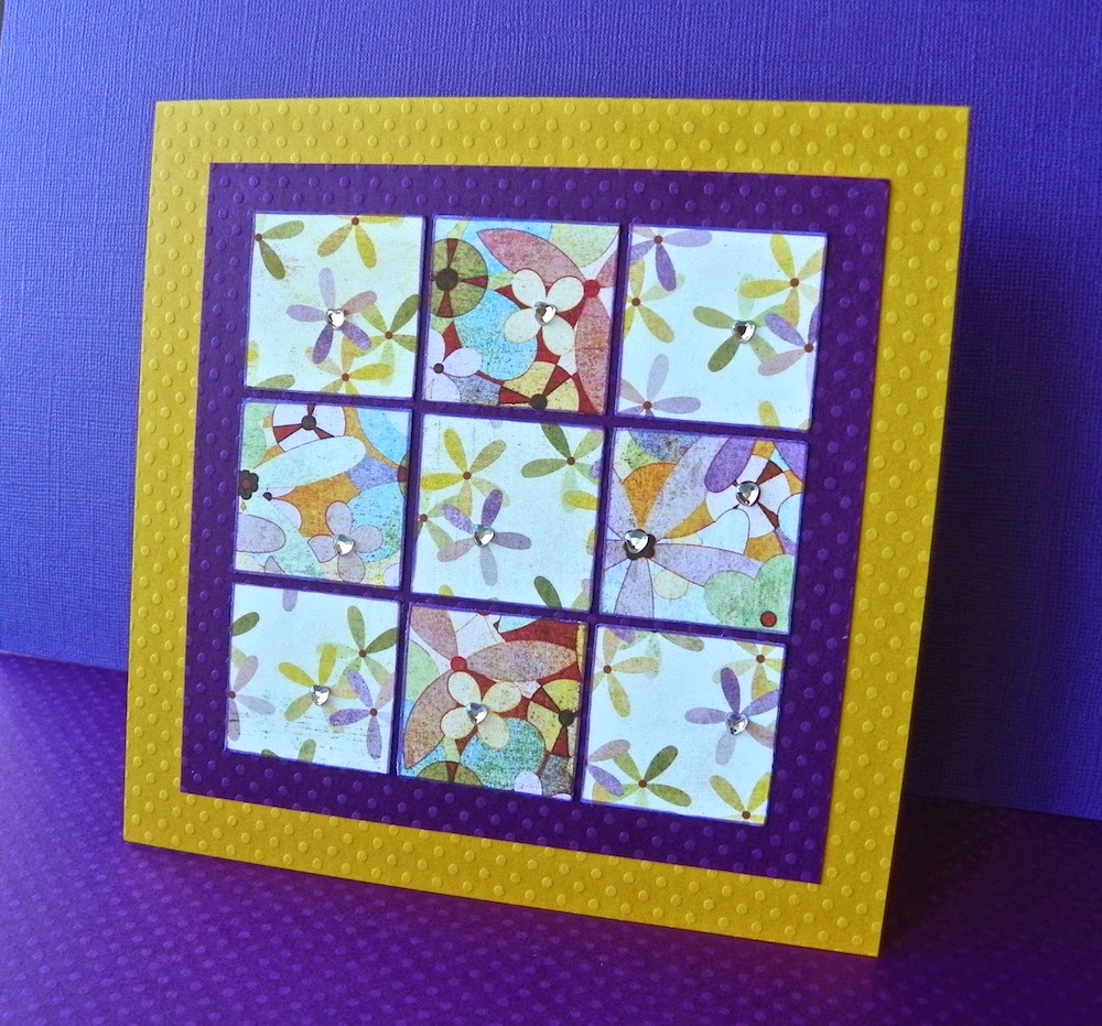 Windowpane mosaic greeting card