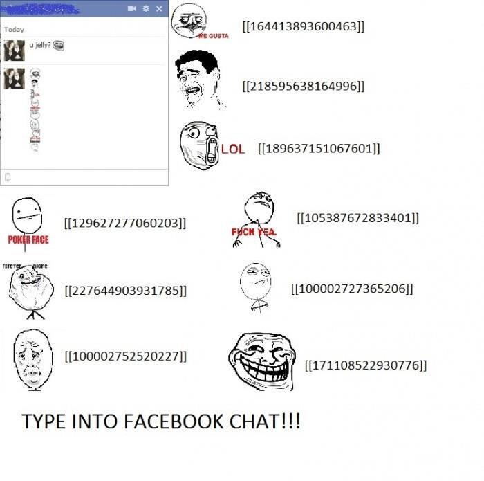Facebook Memes - Type Into Facebook Chat!